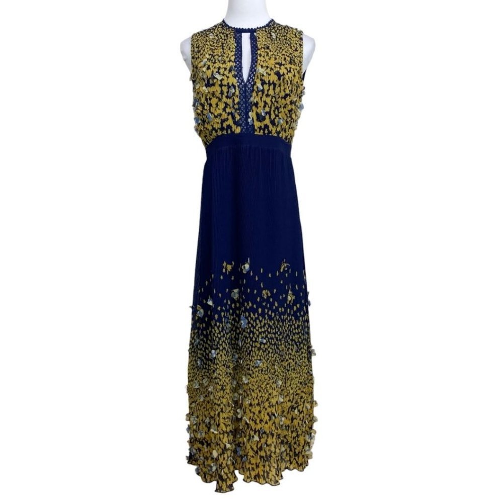 Foxiedox Navy and Yellow Maxi Dress